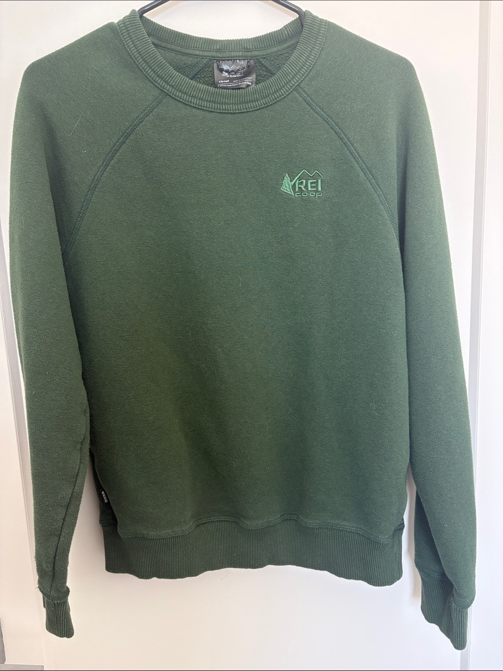REI Branded Crewneck Sweatshirt - Forest Green SZ XS